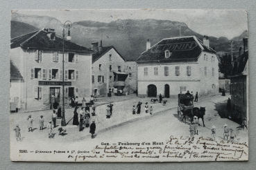Ansichtskarte AK Gex 1904 Faubourg d en Haut Cafe Clement L Conin Postkutsche Post Frankreich France 01 Ain